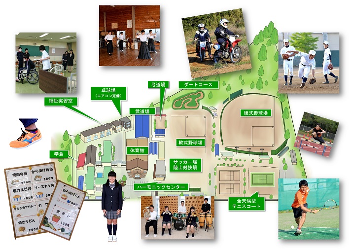 横芝敬愛高校平面図